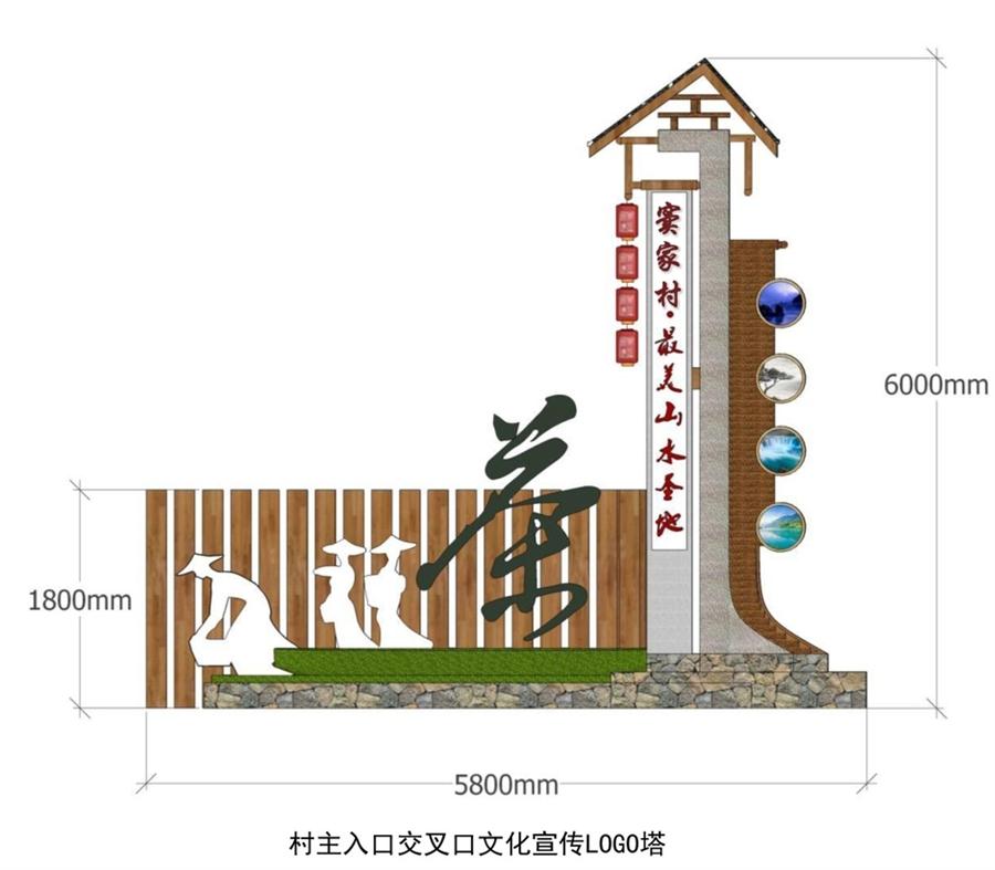 【標識設計】美麗村居建設的亮麗風景線(圖1)