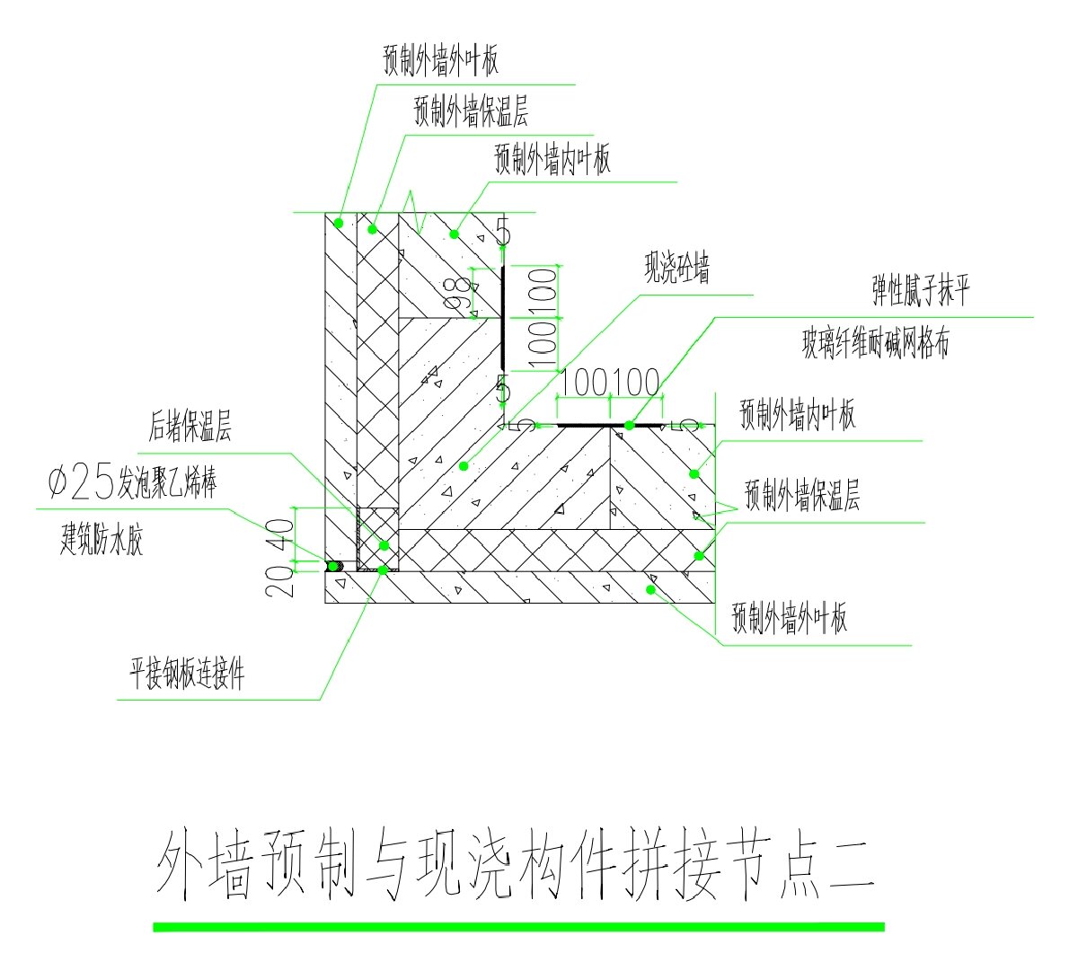 裝配式建筑預制墻與后澆邊緣暗柱間豎向接縫構造措施參考圖(圖2)